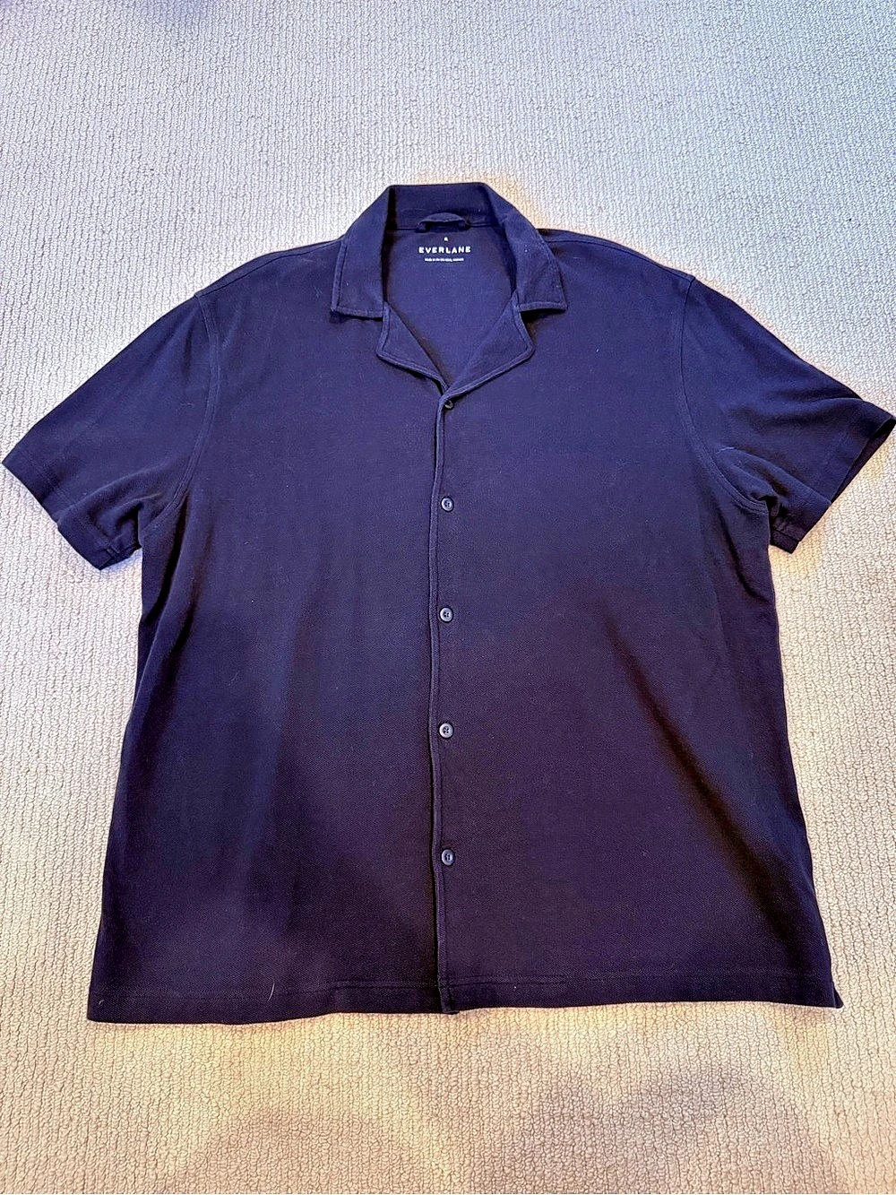 Everlane Camp Collar Button Down Blue XL